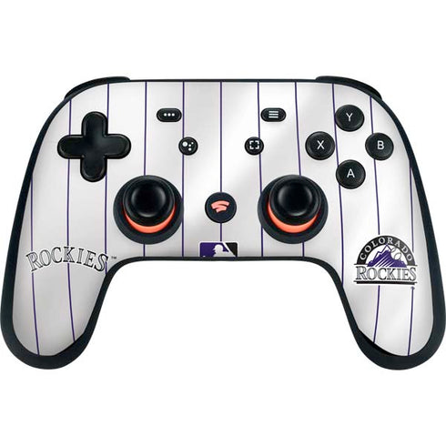 MLB Colorado Rockies Home Jersey Google Stadia Controller Skin