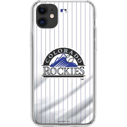 MLB Colorado Rockies Home Jersey iPhone 11 Clear Case