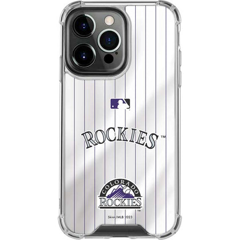 MLB Colorado Rockies Home Jersey iPhone 14 Pro Clear Case