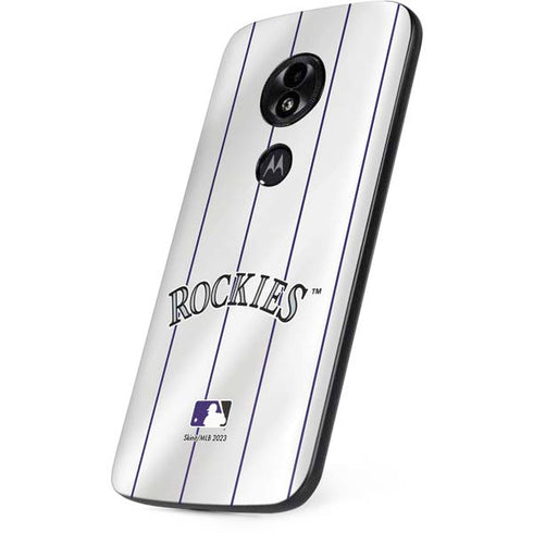 MLB Colorado Rockies Home Jersey Moto E5 Play Skin