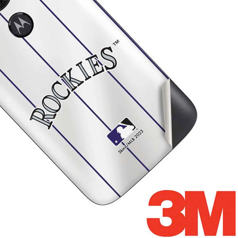 MLB Colorado Rockies Home Jersey Moto E5 Play Skin
