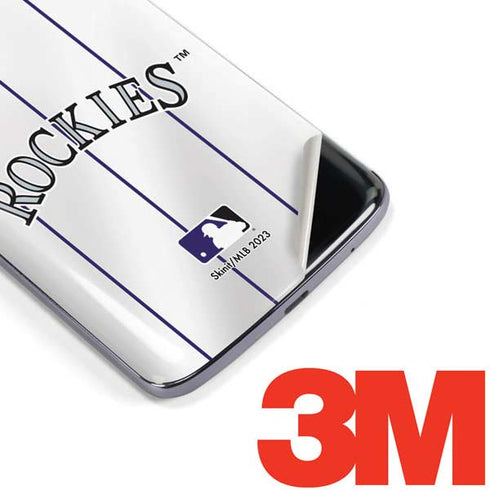 MLB Colorado Rockies Home Jersey Moto E5 Plus Skin