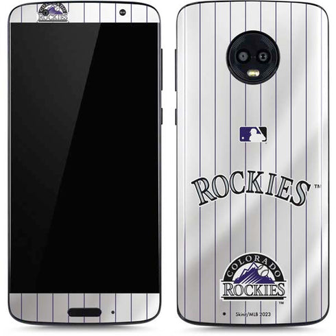 MLB Colorado Rockies Home Jersey Moto G6 Skin
