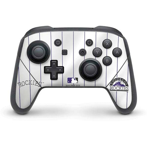 MLB Colorado Rockies Home Jersey Nintendo Switch Pro Controller Skin