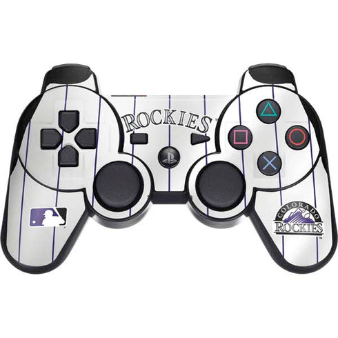 MLB Colorado Rockies Home Jersey PS3 Dual Shock wireless controller Skin