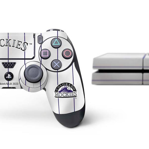 MLB Colorado Rockies Home Jersey PS4 Console and Controller Bundle Skin