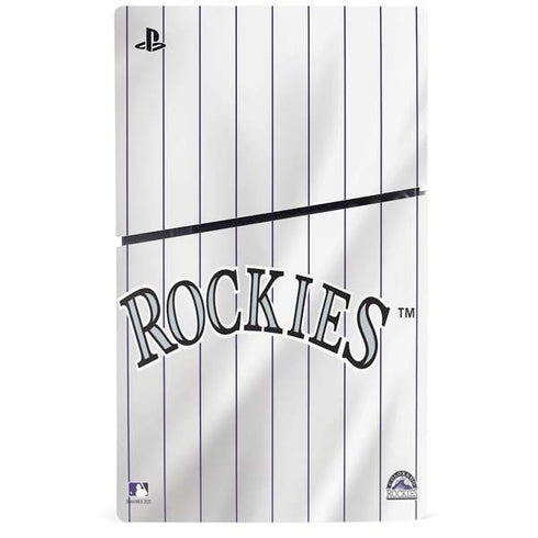 MLB Colorado Rockies Home Jersey PS5 Slim Disk Console Skin