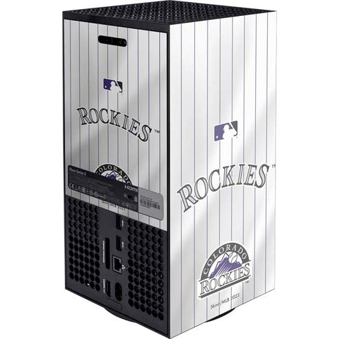 MLB Colorado Rockies Home Jersey Xbox Series X Console Skin