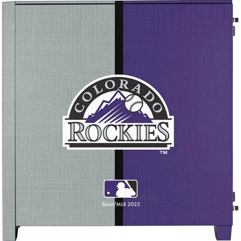 MLB Colorado Rockies Split Corsair 4000D Tempered Glass Mid-Tower ATX Case Skin