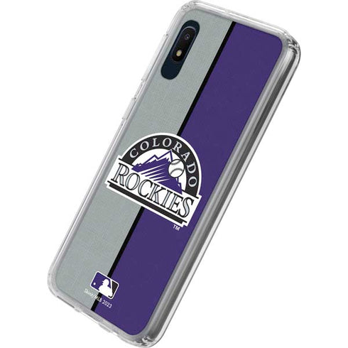 MLB Colorado Rockies Split Galaxy A10e Clear Case