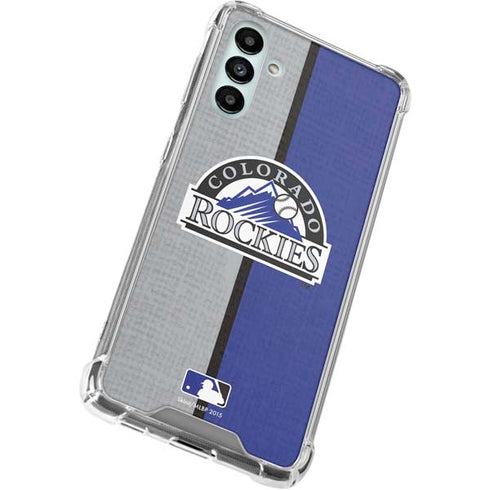 MLB Colorado Rockies Split Galaxy A13 5G Clear Case