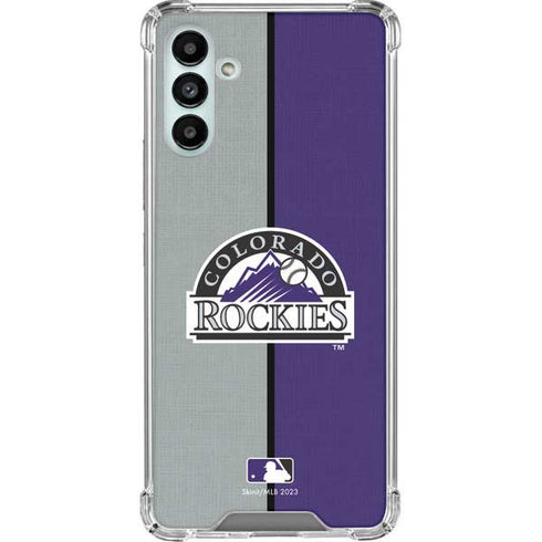 MLB Colorado Rockies Split Galaxy A13 5G Clear Case