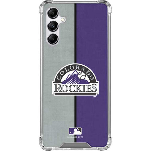 MLB Colorado Rockies Split Galaxy A14 5G Clear Case
