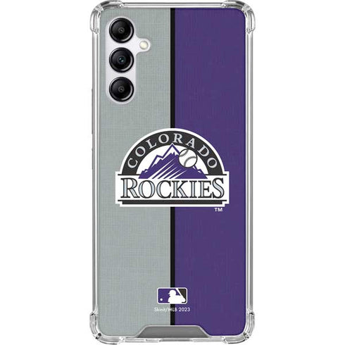 MLB Colorado Rockies Split Galaxy A15 5G Clear Case