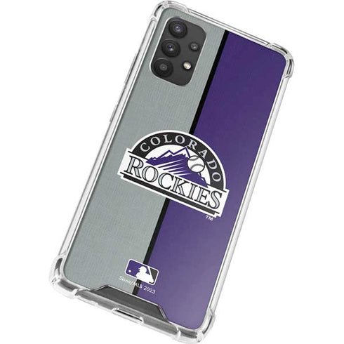 MLB Colorado Rockies Split Galaxy A32 5G Clear Case