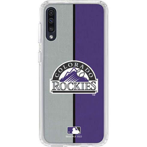 MLB Colorado Rockies Split Galaxy A50 Clear Case