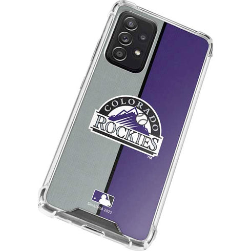 MLB Colorado Rockies Split Galaxy A52 5G Clear Case