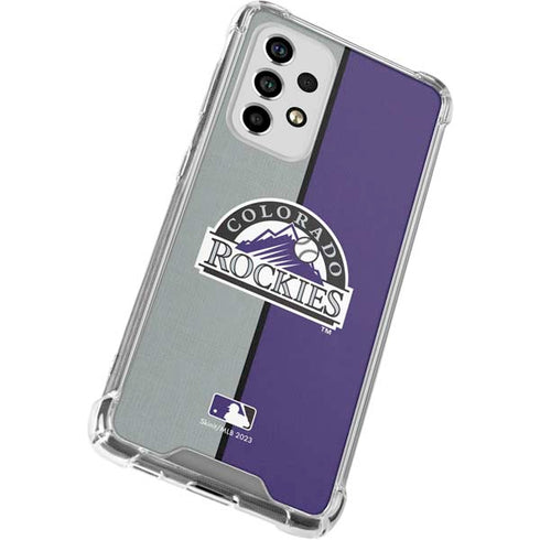 MLB Colorado Rockies Split Galaxy A53 5G Clear Case