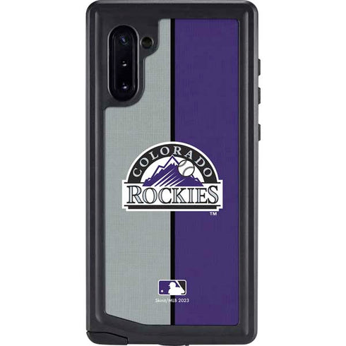 MLB Colorado Rockies Split Galaxy Note 10 Waterproof Case