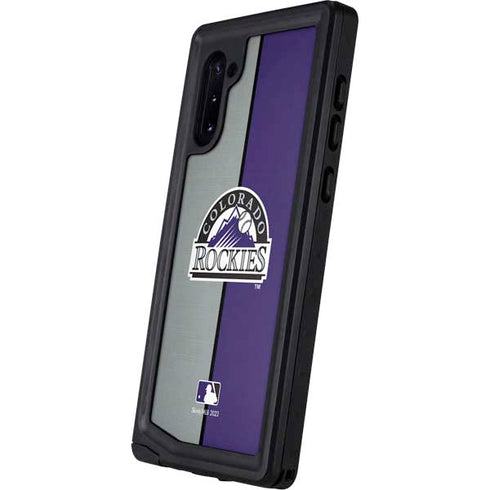 MLB Colorado Rockies Split Galaxy Note 10 Waterproof Case