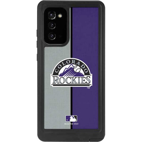MLB Colorado Rockies Split Galaxy Note20 5G Waterproof Case