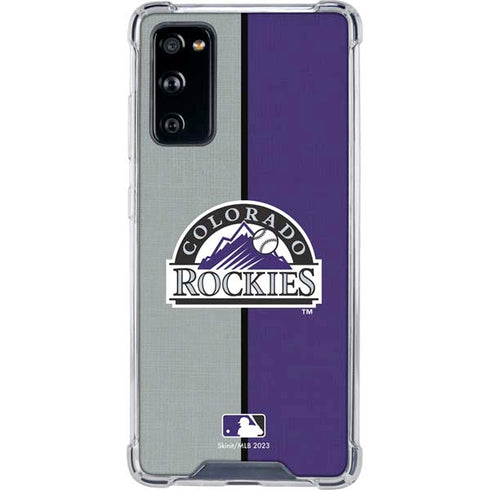 MLB Colorado Rockies Split Galaxy S20 FE Clear Case