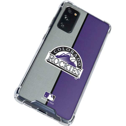 MLB Colorado Rockies Split Galaxy S20 FE Clear Case