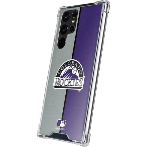 MLB Colorado Rockies Split Galaxy S22 Ultra Clear Case