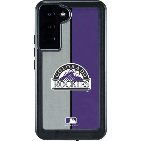 MLB Colorado Rockies Split Galaxy S23 Plus Waterproof Case