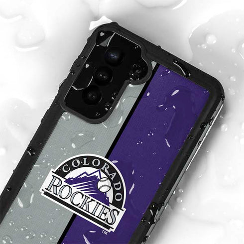 MLB Colorado Rockies Split Galaxy S23 Plus Waterproof Case