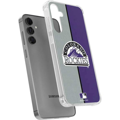 MLB Colorado Rockies Split Galaxy S24 Plus Clear Case