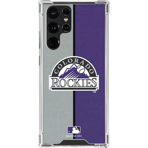 MLB Colorado Rockies Split Galaxy S24 Ultra Clear Case