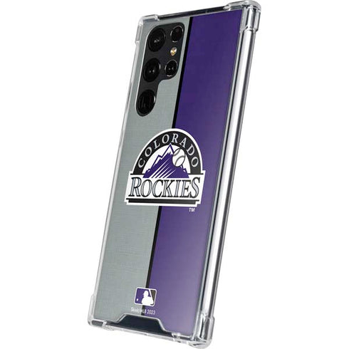 MLB Colorado Rockies Split Galaxy S24 Ultra Clear Case