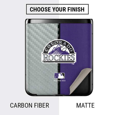 MLB Colorado Rockies Split Galaxy Z Flip Skin