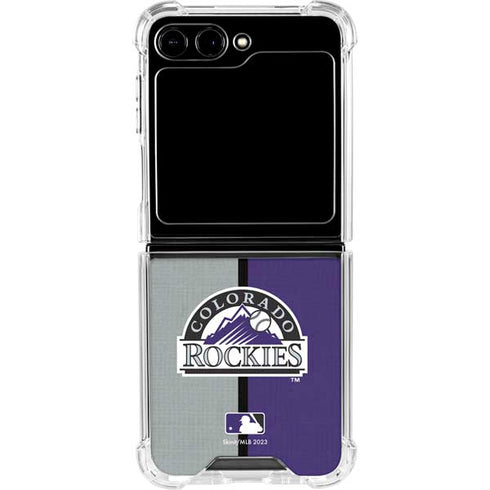 MLB Colorado Rockies Split Galaxy Z Flip5 5G Clear Case