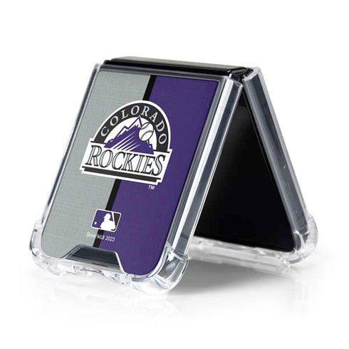 MLB Colorado Rockies Split Galaxy Z Flip5 5G Clear Case