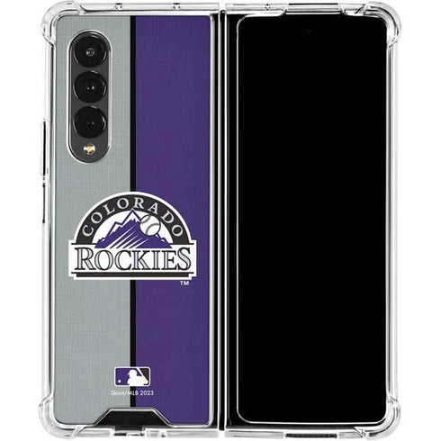 MLB Colorado Rockies Split Galaxy Z Fold4 5G Clear Case