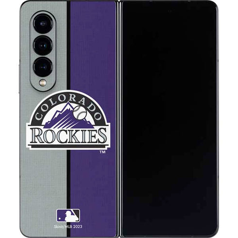 MLB Colorado Rockies Split Galaxy Z Fold4 5G Skin