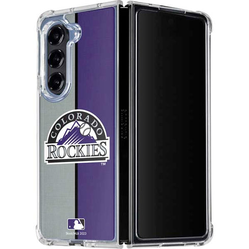 MLB Colorado Rockies Split Galaxy Z Fold5 5G Clear Case
