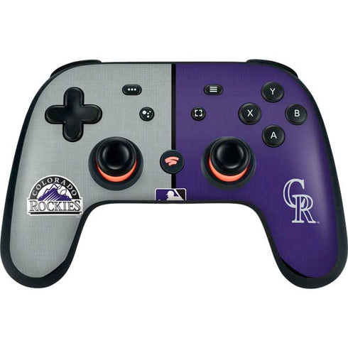 MLB Colorado Rockies Split Google Stadia Controller Skin