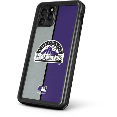 MLB Colorado Rockies Split iPhone 11 Pro Waterproof Case