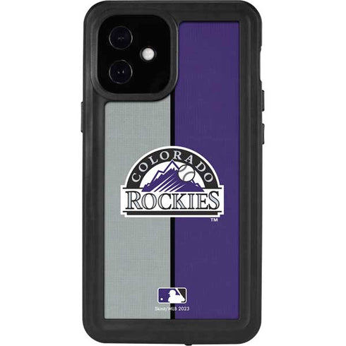 MLB Colorado Rockies Split iPhone 12 Mini Waterproof Case