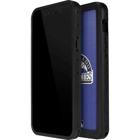 MLB Colorado Rockies Split iPhone 12 Pro Waterproof Case