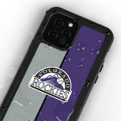 MLB Colorado Rockies Split iPhone 12 Pro Waterproof Case