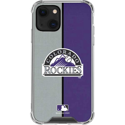 MLB Colorado Rockies Split iPhone 13 Mini Clear Case