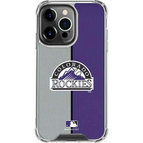 MLB Colorado Rockies Split iPhone 13 Pro Clear Case