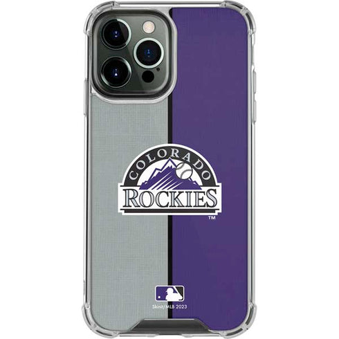 MLB Colorado Rockies Split iPhone 13 Pro Max Clear Case