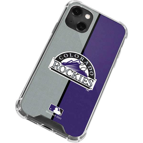 MLB Colorado Rockies Split iPhone 15 Plus Clear Case