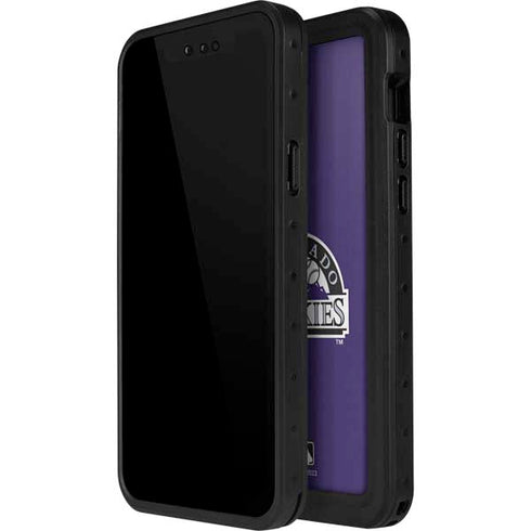 MLB Colorado Rockies Split iPhone 14 Pro Waterproof Case