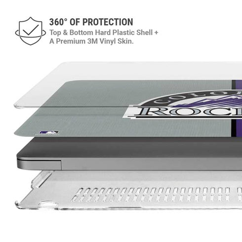 MLB Colorado Rockies Split MacBook Pro 16in (2021-25) Case plus Skin